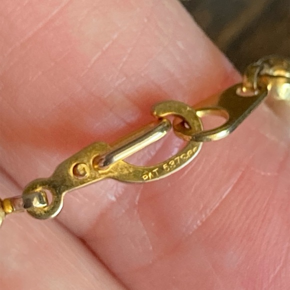 Vintage Cloisonné Pendant on Twisted Faux Pearl Necklace Pale Pink Floral - Picture 10 of 14